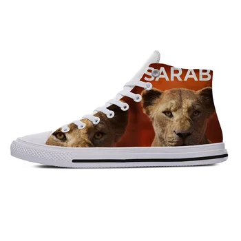 

new movie lion king characters High Top Canvas Fashion Lightweight Shoes Sneakers for Women Men