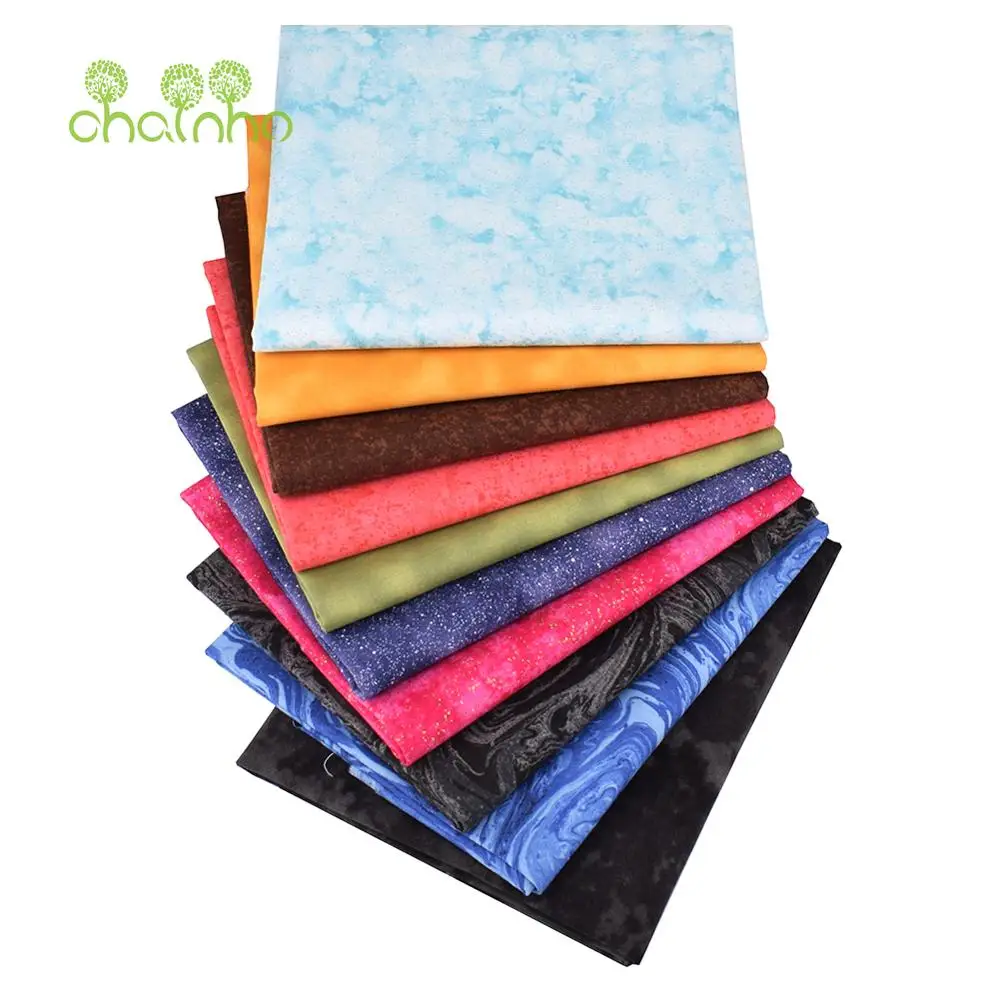 10 Pcs/Lot,Plain Cotton Fabric,Halo Dyed Colour Series,Patchwork Cloth Of Handmade DIY Quilting&Sewing Crafts,Bag Material