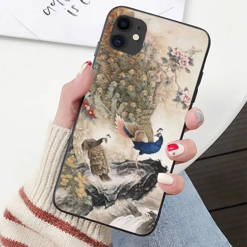 YNDFCNB peacock feather Phone Case for iPhone 11 12 pro XS MAX 8 7 6 6S Plus X 5S SE 2020 XR cover YNDFCNB peacock feather Phone Case for iPhone 11 12 pro XS MAX 8 7 6 6S Plus X 5S SE 2020 XR cover