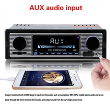 

New 12V In Dash Bluetooth Hand-free Radio Vintage Bluetooth Vintage Car Radio MP3 Player Stereo USB AUX Classic Car Stereo Audio