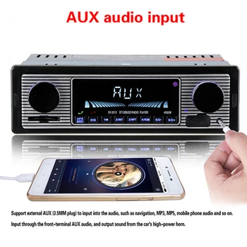 

New 12V In Dash Bluetooth Hand-free Radio Vintage Bluetooth Vintage Car Radio MP3 Player Stereo USB AUX Classic Car Stereo Audio