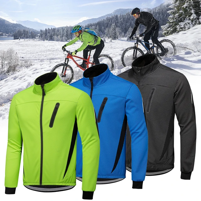 Chaqueta de ciclismo para hombre, abrigo térmico de manga larga, de secado  rápido, para invierno - AliExpress