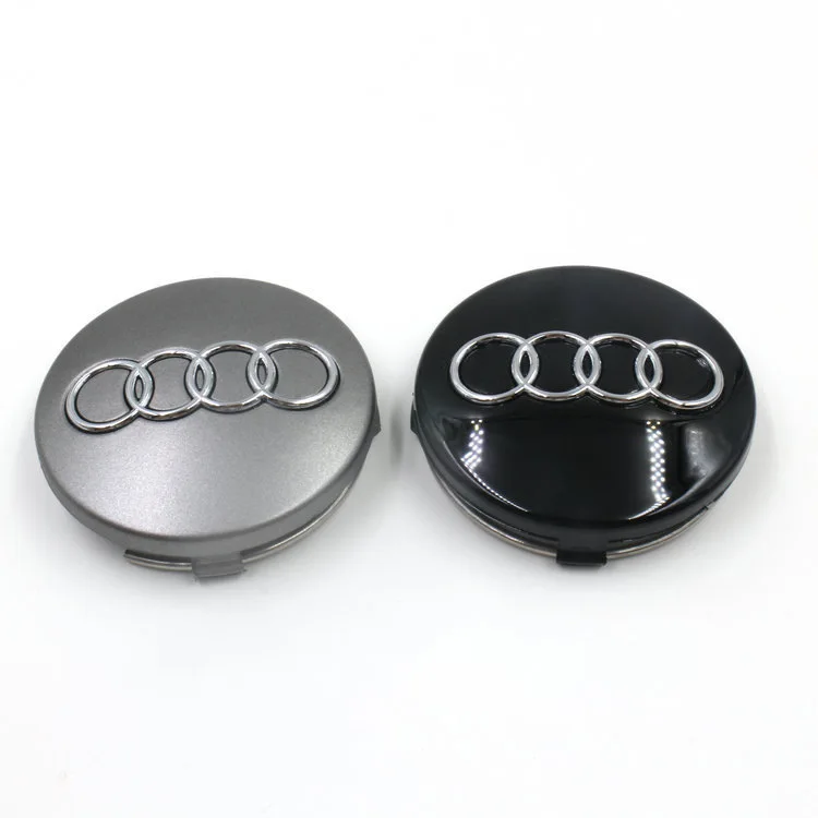 

Applicable Audi 60 Size Wheel Hub Cover Silver-Gray Wheel Center Cover Audi Automobile Hub Modified Plastic Cover Car Logo