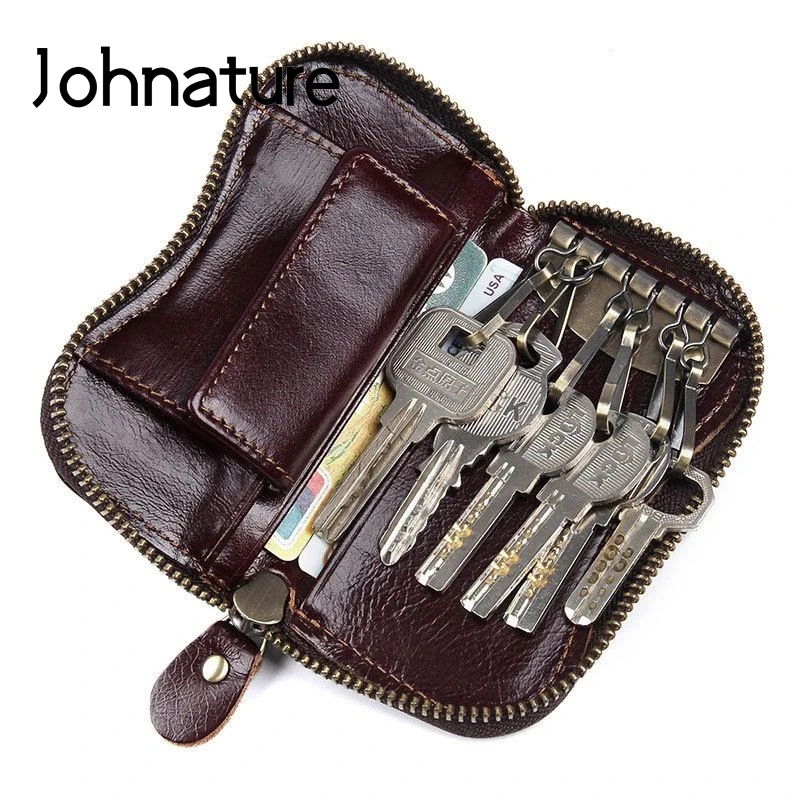 Мужской и Женский держатель для автомобильных ключей Johnature однотонный