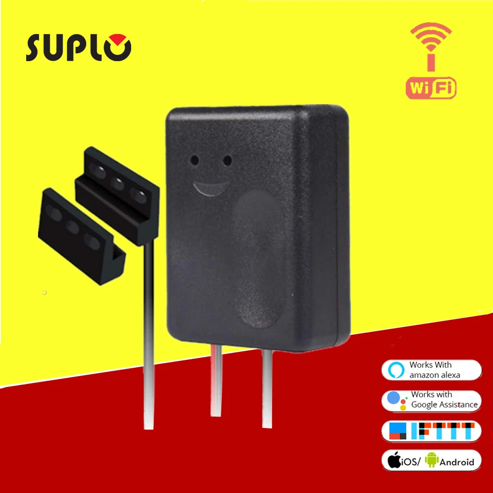 

SUPLO Smart Wi-Fi Garage Door Opener, Wireless Remote Smartphone APP Control, Compatible with Alexa, Google Assistant and IFTTT
