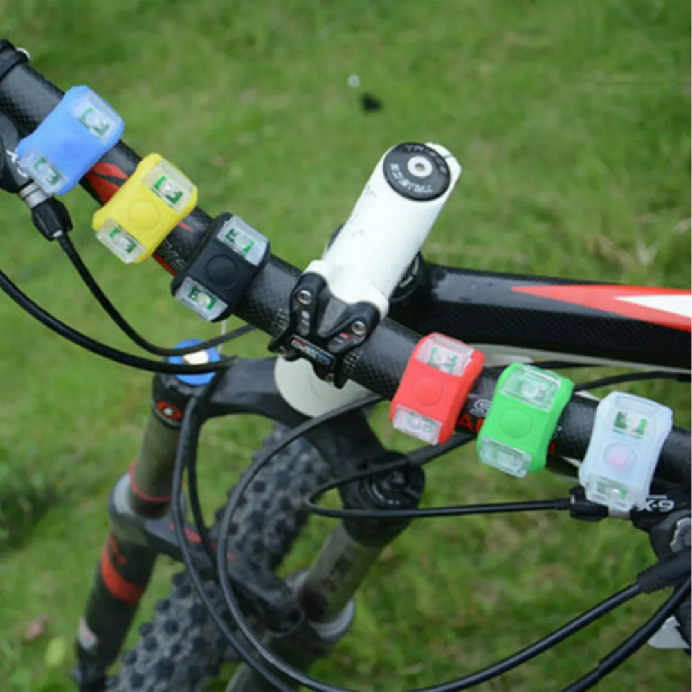 New Front Bike Lights Silicone LED Head Bicycle Waterproof Double LED
