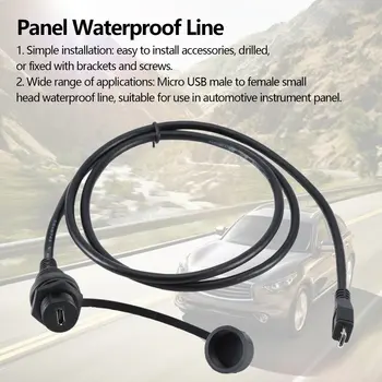 

Micro Usb Male To Female Small Head Waterproof Line Instrument Panel Line Usb Car Waterproof Line Panel Waterproof Line