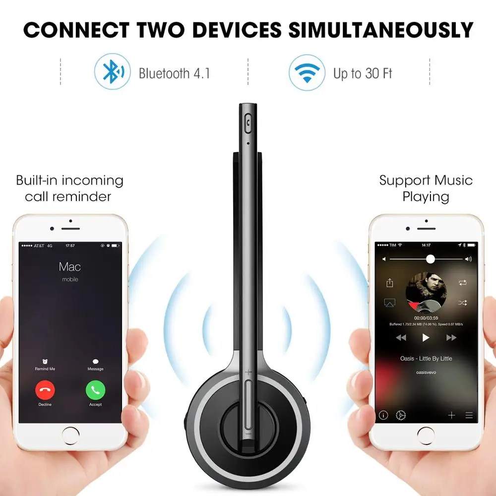 MPOW профессиональная Bluetooth беспроводная гарнитура для водителей без рук со