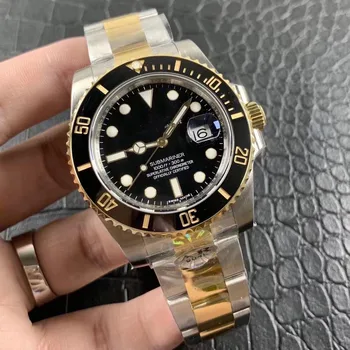 

Hot selling luxury men's 2813 sports watch ceramic rim sapphire glass automatic Asian steel buckle men's Watch