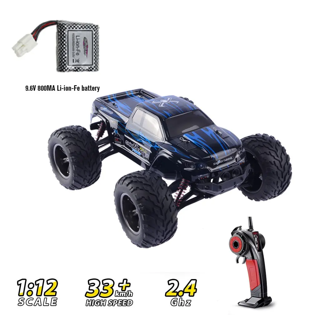 9115 1:12 RC Car 4WD Driving Car Brushed Motors Drive Bigfoot Car Remote Control Car Model Off-Road Vehicle Toy