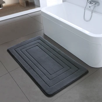 

Solid color sponge floor mat water-absorbing non-slip PVC bottom bath bedroom bay window living room study entrance pad LB61018