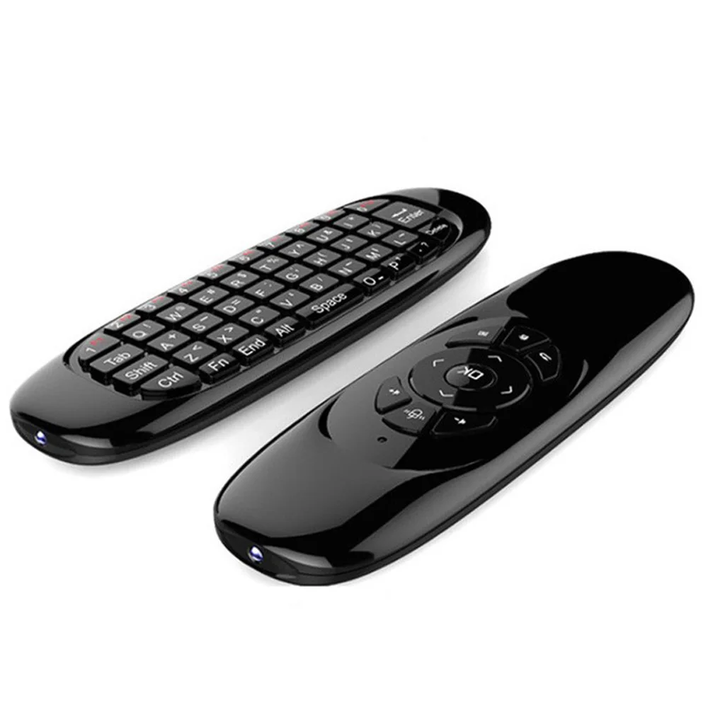 No Backlight C120 2,4G Mini Air mouse Gyro Беспроводная клавиатура Пульт дистанционного управления для Smart tv Box абсолютно и высококачественный - Цвет: No Backlight