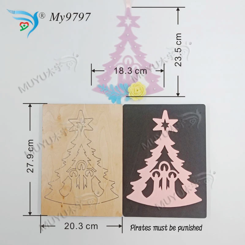 Рождественская подвеска my9797 Muyu режущий штамп-новая деревянная форма режущий штамп для скрапбукинга Thickness-15.8mm