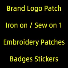 Patch de Logo de Marque brodé à coller sur les lettres, Badges à coudre personnalisés, pour vêtements, autocollants, DIY bricolage