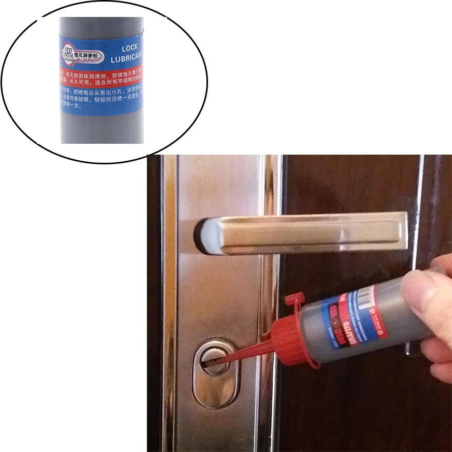 Graphite Lubricant 1 PCS Non-toxic Graphite Fine Lubricant For Lock Element Locksmith Cylinder Padlock 60ml