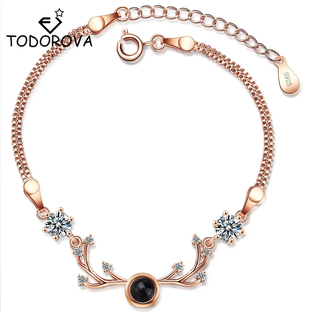 Todorva Feminino ювелирные изделия Новые 100 языков I Love You подарок на день Святого Валентина память проекционный браслет Высокое качество