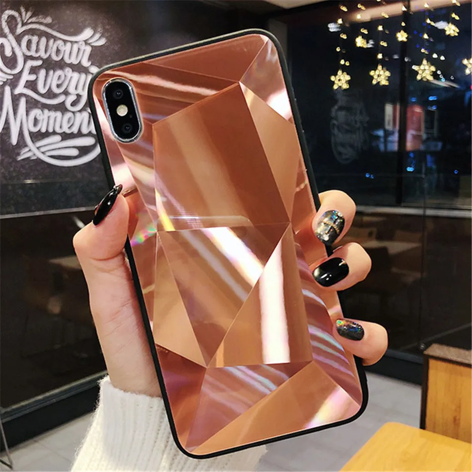 Роскошный Алмазный 3D зеркальный чехол для телефона KJOEW для iPhone 11 Pro Max X XR XS Max 8 7 6 6S Plus, классный чехол для iPhone 11, задняя крышка