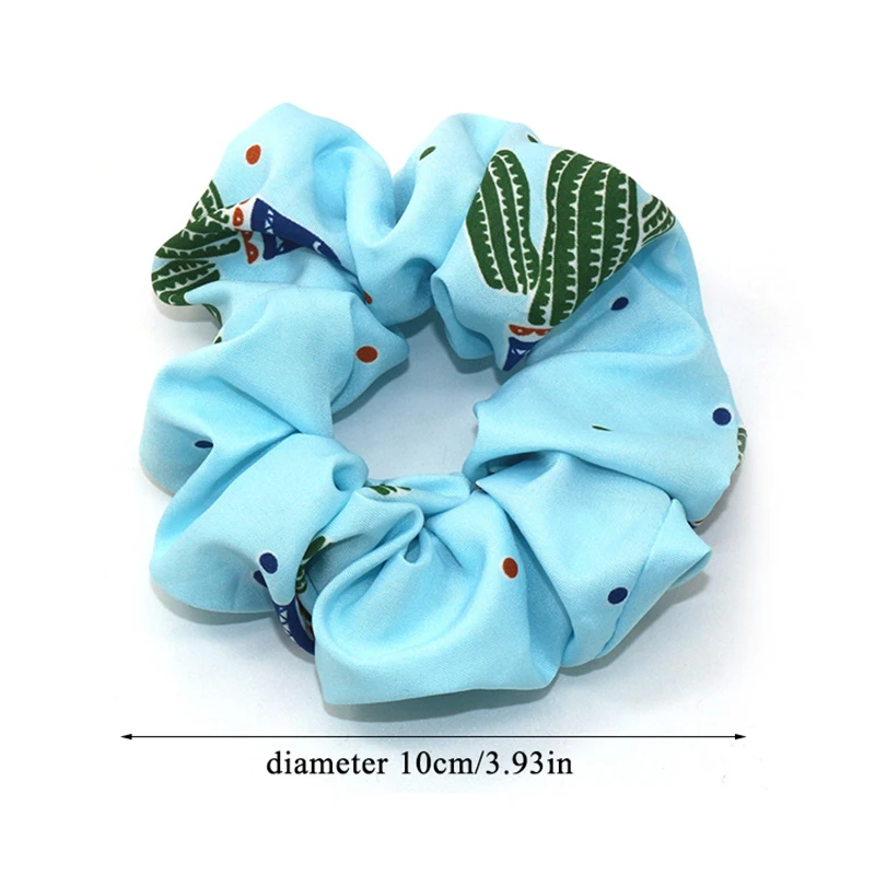 Новое летнее печатное кольцо-повязка для волос тюрбан Scrunchie кактус повязка для волос женский Хвостик Держатель волос Галстуки аксессуары для девочек