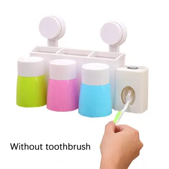 

Creative Magnetic Suction Mouthwash Cup Multi-function Plastic Magnetic Hanging Toothbrush Cup Bathroom Organizer 1set