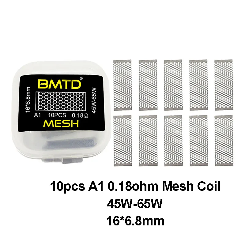 10 шт./упак. BMTD A1 0.13ohm/0.18ohm 316L 0.12ohm/0.15ohm Ni80 0.16ohm сетчатая сменная катушка Vape RDA