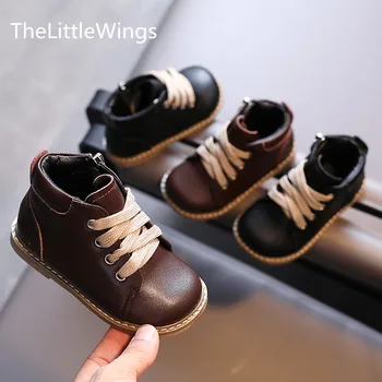 

Children Martin boots genuine leather autumn 2020 new boys fashion girls shoes 1-3 years old Korean version of the British style