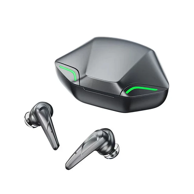 New Gaming Headset for E-Sports TWS Real Wireless Low Latency In-Ear Sports Headset With Charging Compartment black
