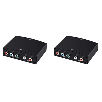 

YPbPr to HDMI Adapter, 5RCA RGB L/R Video to HDMI Converter, 1080P o For DVD PSP to HDTV Monitor EU Plug