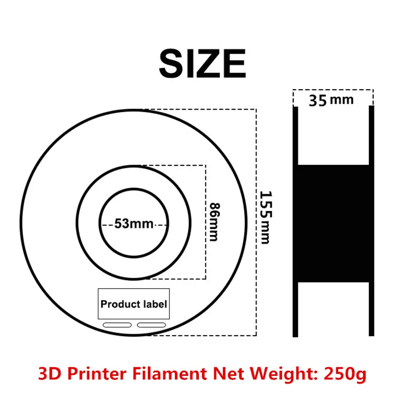 EasyThreed 250 г 1,75 мм 3d принтер PLA нити печатный материал s 3D пластик печатный материал экструдер ручка аксессуары 6 цветов