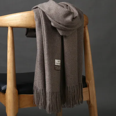 Cotton color Girita, зимние мужские и женские шарфы, роскошный брендовый шарф, унисекс, женский, мужской, шерстяной, небесный кашемировый шарф, Пашмина накидка с кисточками, шаль - Цвет: Cotton color