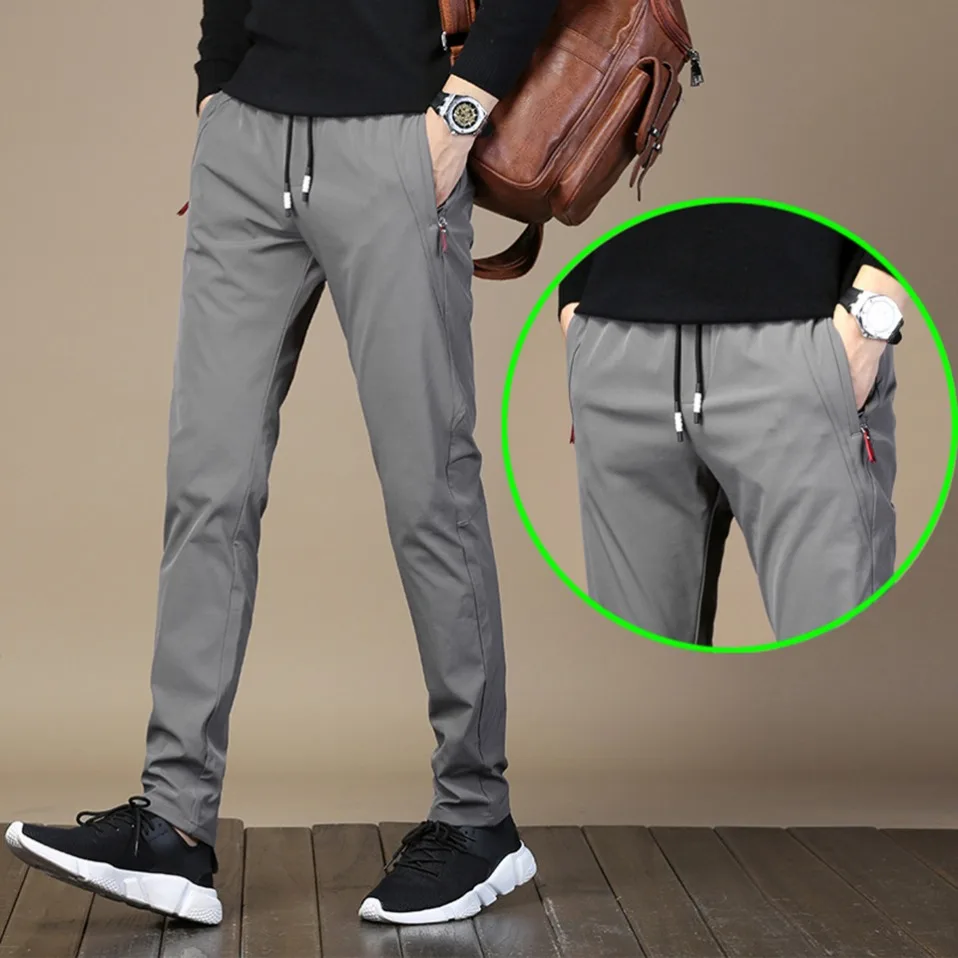HCXY 2018 новые брендовые весенние повседневные брюки мужские эластичные дышащие тренировочные брюки с Кулиской верхняя одежда мужские брюки
