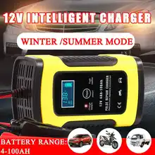 Volle Automatische Auto Batterie Ladegerät 110V Zu 220V Zu 12V 6A LCD Smart Schnelles für Auto Motorrad blei-Säure Batterien Lade