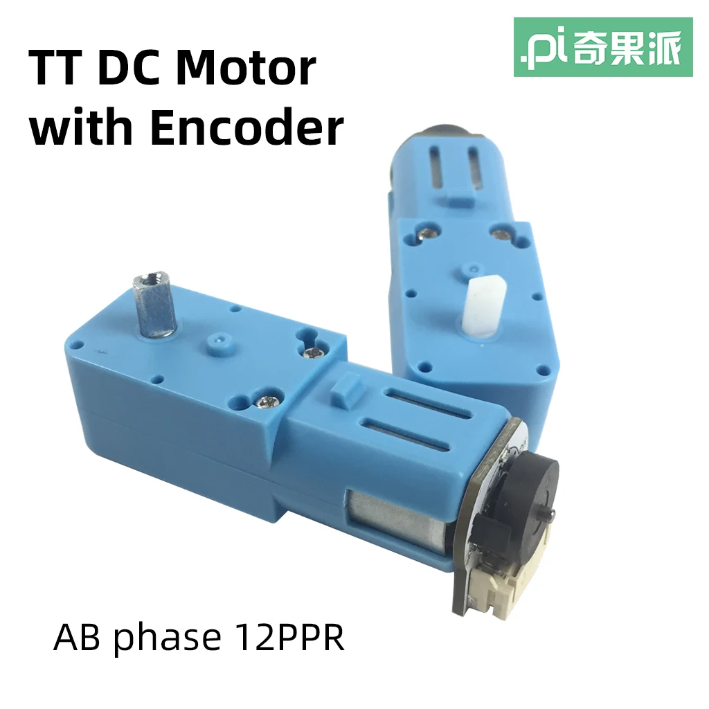 Motor reductor de engranaje TT DC, codificador para rueda de coche inteligente DIY o Mecanum