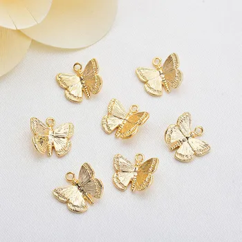 

10pcs 10mm Copper Butterfly Charms Pendants for Earrings Bracelets Necklaces Anklet Making Handmade Craft Jewelry Making DIY