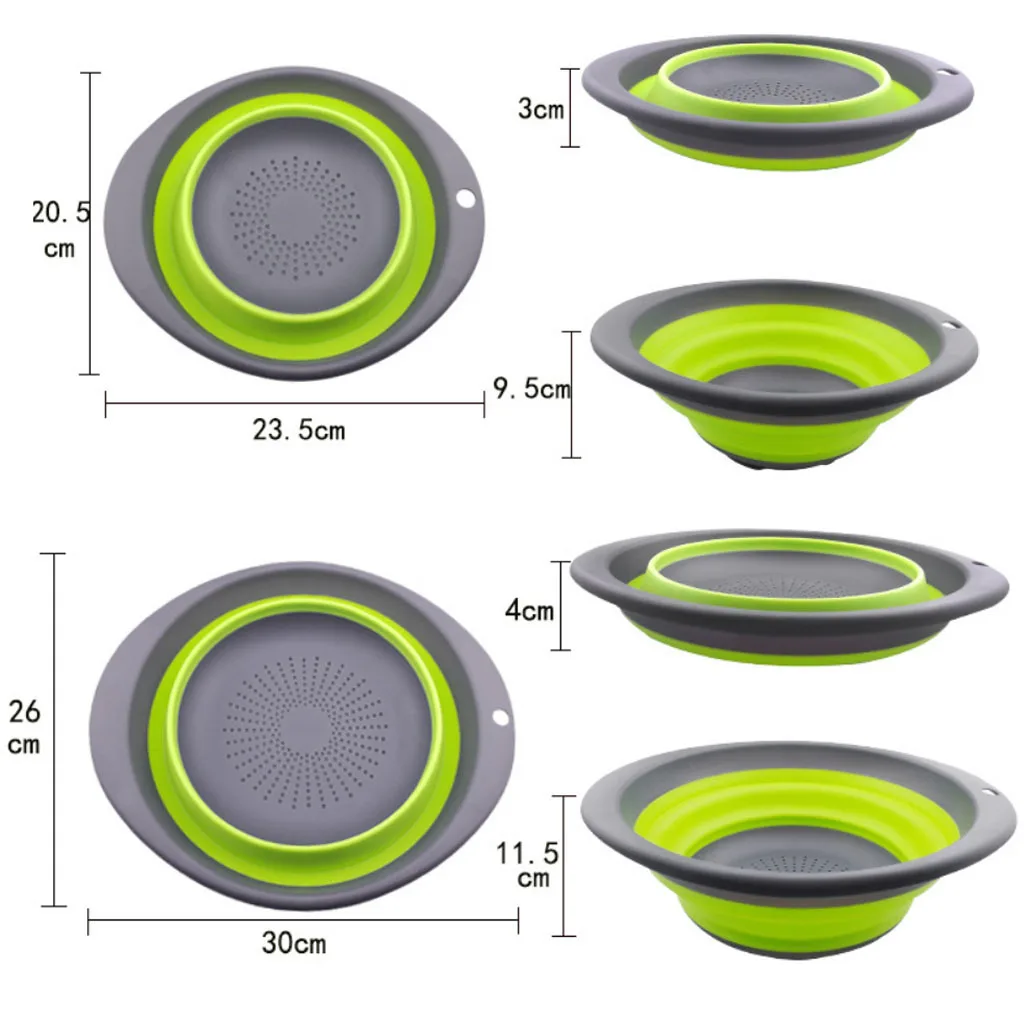 Camping Collapsible Colander Kitchen Folding Strainer Basket Basin for Outdoor Camping