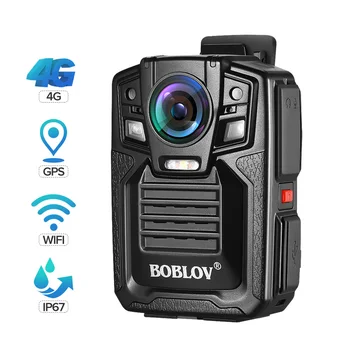 

BOBLOV 4G GPS Body Camera Support Live Steam Broadcast 1296P 30fps 170° Wide Angle IR Night Vision Police Camera DVR cam