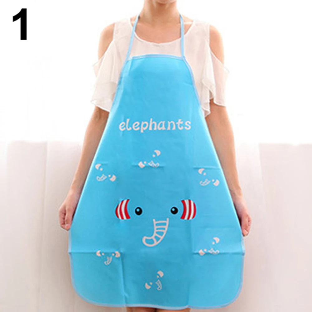 1pc Women Fashion Waterproof Cartoon Kitchen Oil Resistant Cooking Bib Charm Apron New