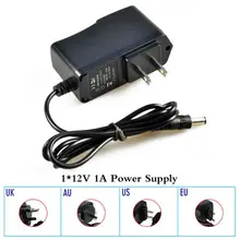 3528 полоса светодиодный или CCTV камера ЕС/США/Великобритания/австралийская штепсельная розетка AC 100-240V к DC 12V 1A 1000mA источник питания 5,5mm x 2,1-2,5mm для