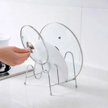 

Kitchen Multi-layer Pot Rack Chopping Board Storage Rack Metal Dishs Drying Rack Plate Organizer