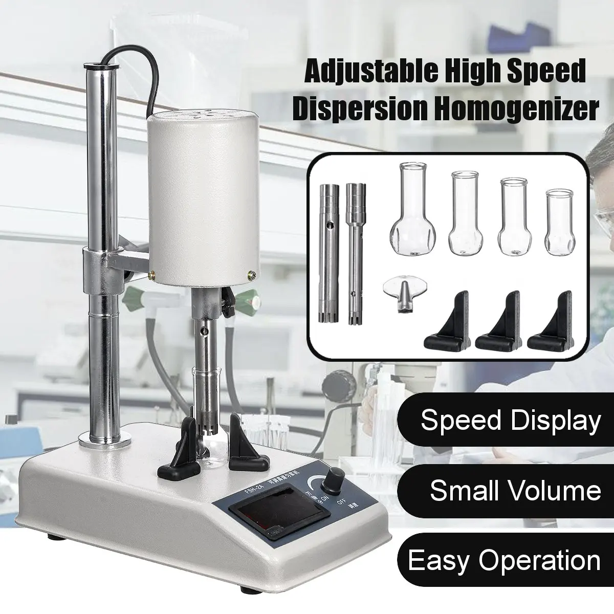 

185W 220V Adjustable High Speed Homogenizer Processor Disperser Dispersion Laboratory Mixer Paint Ink Dispersion Machine Tools