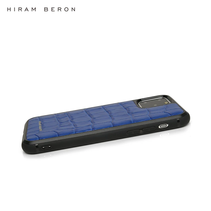 Hiram Beron индивидуальный заказ синий тисненый крокодиловый кожаный чехол для карт с для iphone 11 Pro Чехол Набор для подарка Прямая поставка