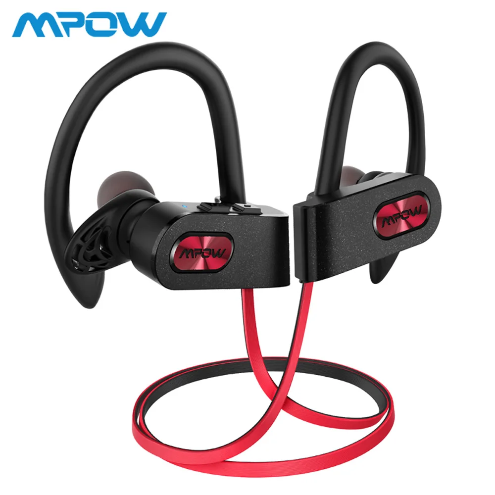 Mpow Пламя 2 ipx7 водонепроницаемый Bluetooth 5,0 спортивные наушники 13 часов воспроизведения HD стерео звук для iPhone samsung huawei Xiaomi - Цвет: Black with Red