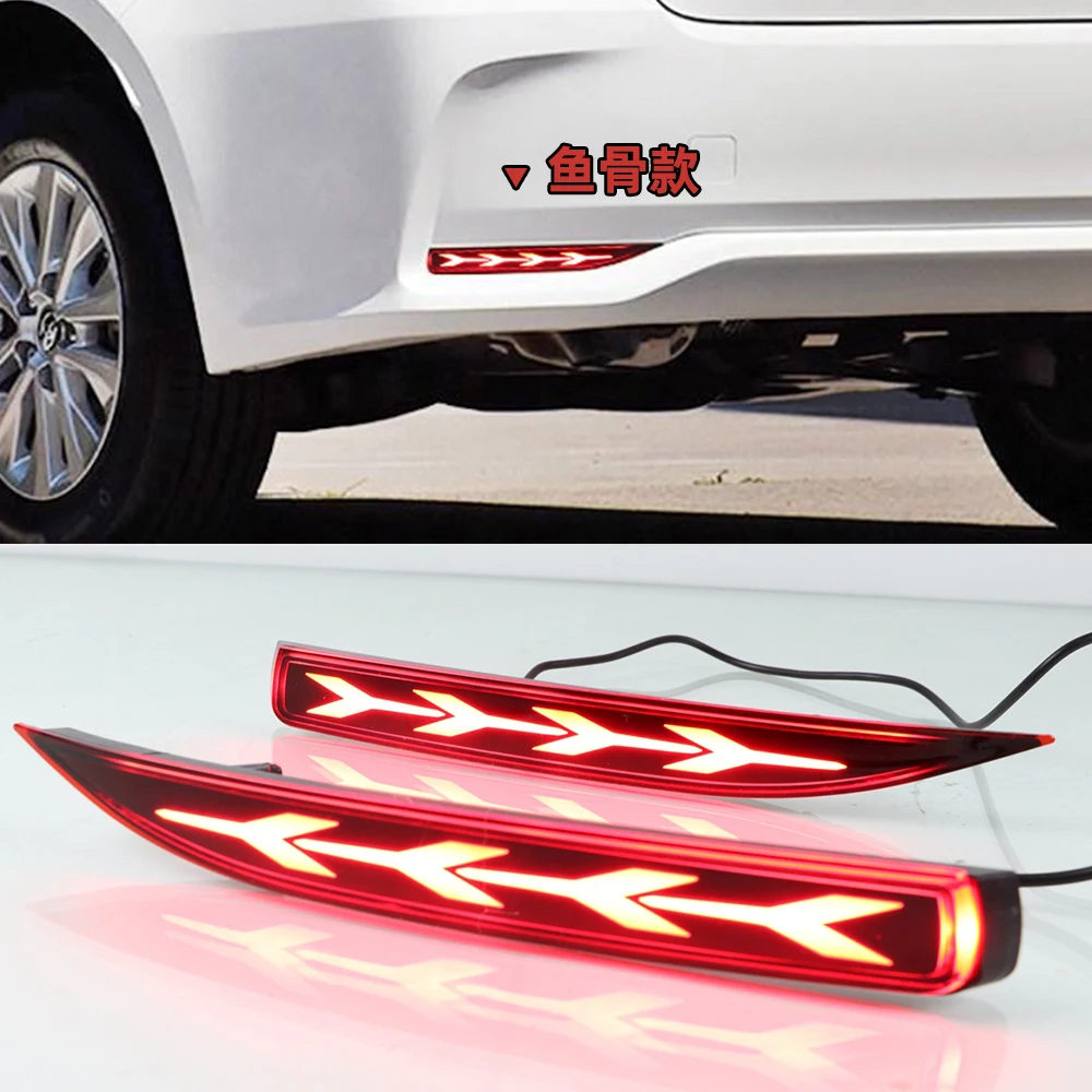 1 Set Car LED Reflector For Toyota Corolla 2019 2020 Car LED Rear Fog