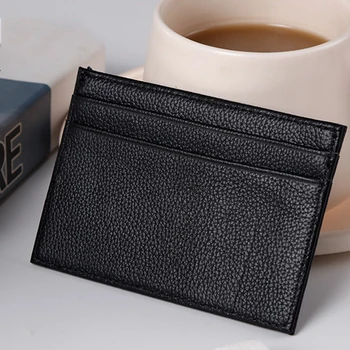 

Business Genuine Leather Card Holder Embossed Engraved Color Printed Personalized Card Case
