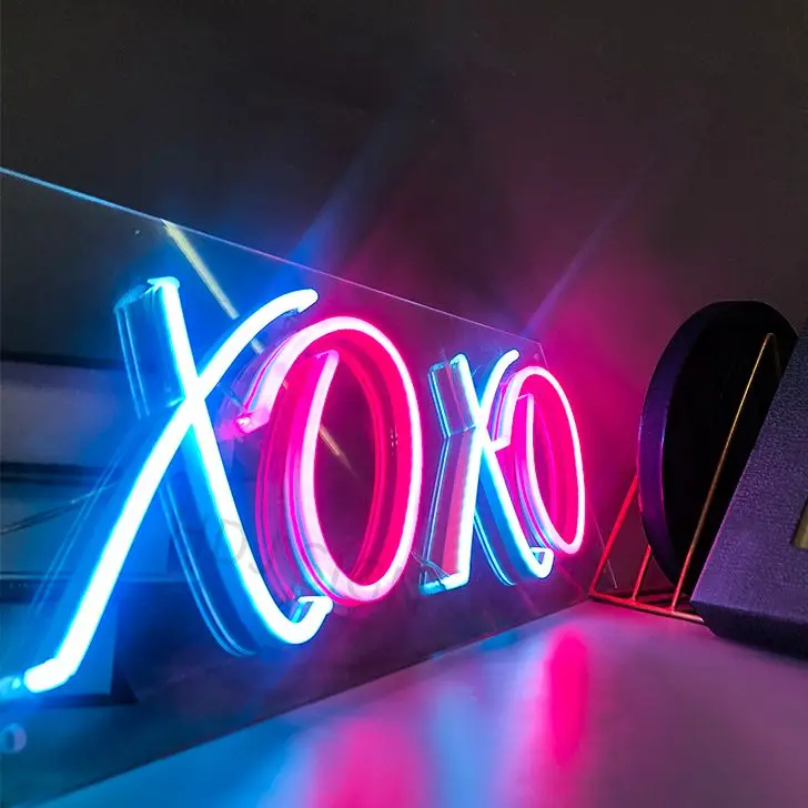 Светодиодный неоновый знак XOXO Настенный декор на заказ вечерние НКИ дома бара