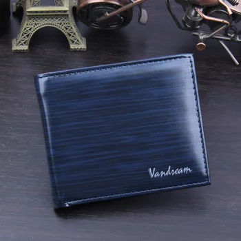 

New creative men's wallet wooden stripe bag retro business popular Wallet