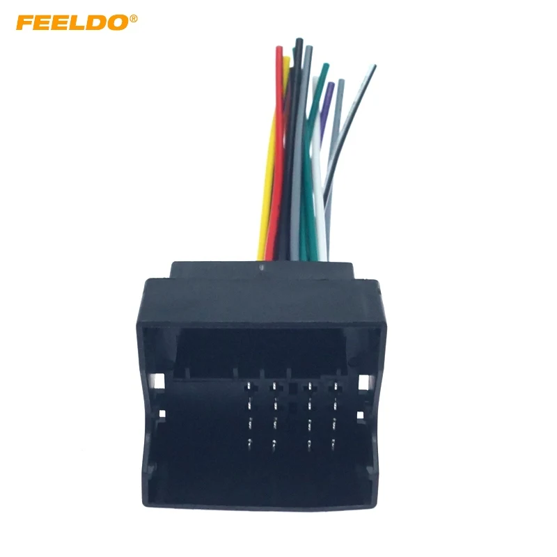 FEELDO Car Radio Audio Stereo Amplifier Interface Wire Harness for Audi/BWM/Volkswagen/Mini/Dodge Install Aftermarket CD/DVD | Автомобили