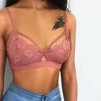 

SP&CITY Ultra-thin Sexy Lace Bralette Women No Steel Ring No Sponge Soft Bra Summer Hollow Out Transparent Brassier Underwear