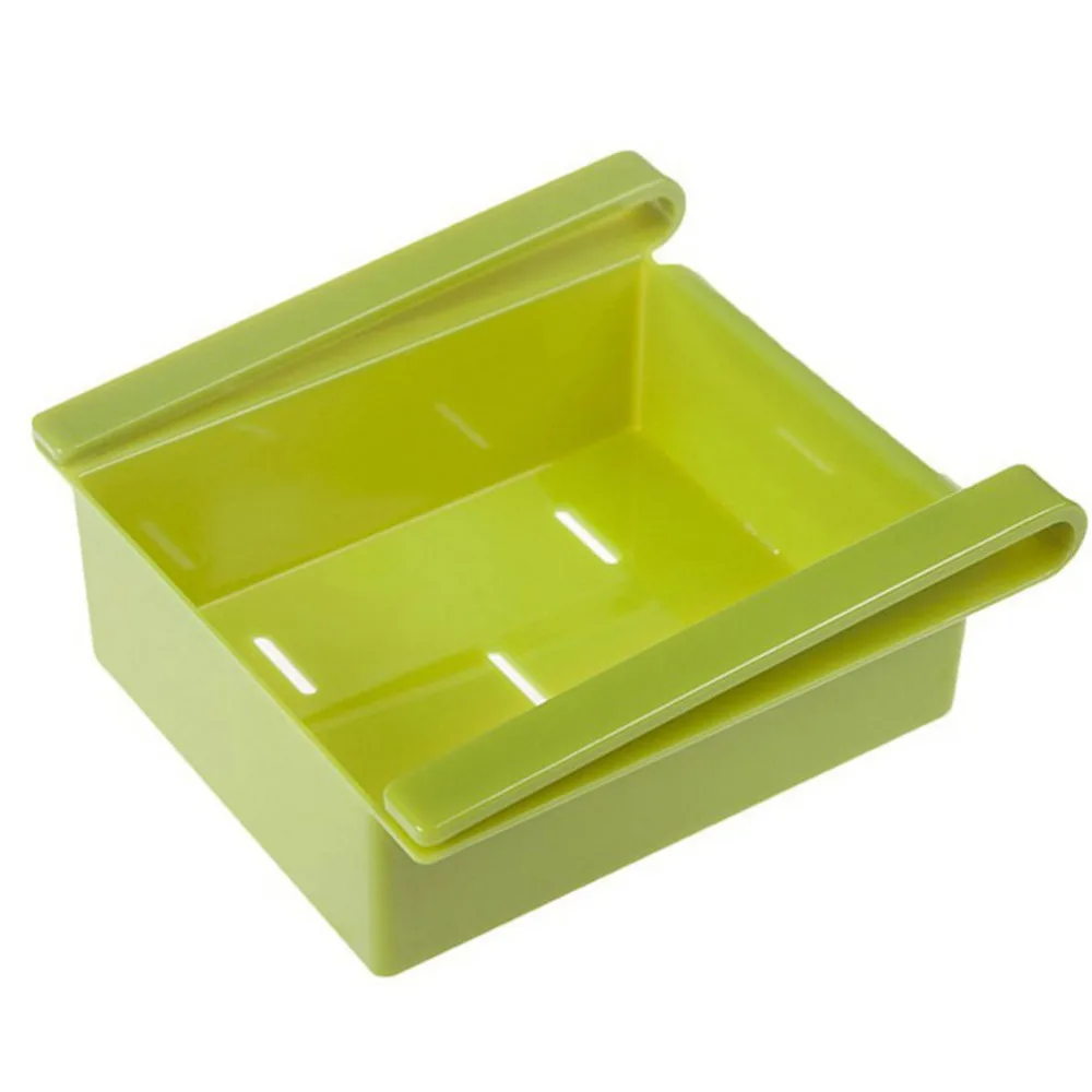 

Fridge Storage Rack With Layer Partition Refrigerator Plastic Storage Holder Pull-out Drawer Organizer 15x11.8x2.5cm