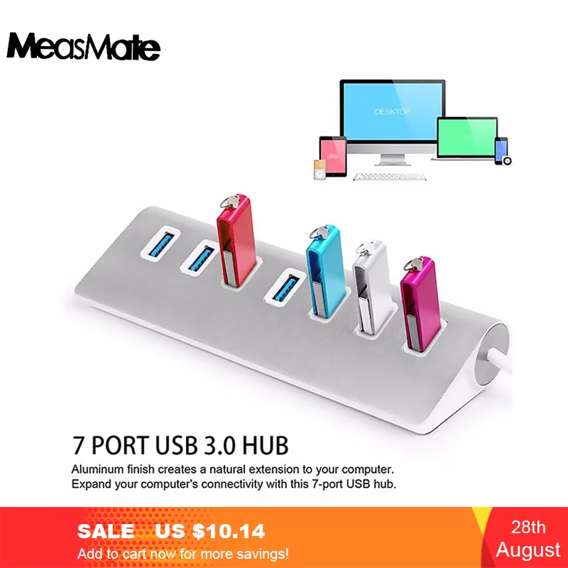 Usb кабель 3 0 разветвитель 7 портовый адаптер USB3.0 Удлинительный для Macbook ПК