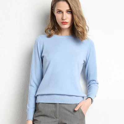 Super cómodo Jersey suéter de cachemira de las mujeres Jersey 2021 primavera Otoño de punto de Jersey para mujer Hiver o-Cuello suéter